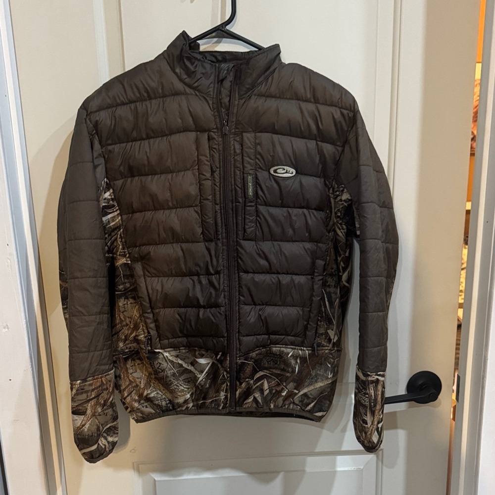 Ol' Tom Men's Brown Camo Puffer Jacket
